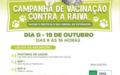 Campanha de vacinação antirrábica em Selvíria