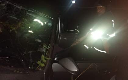 Acidente entre carro e caminhão mata uma pessoa na BR-262 próximo a Água Clara