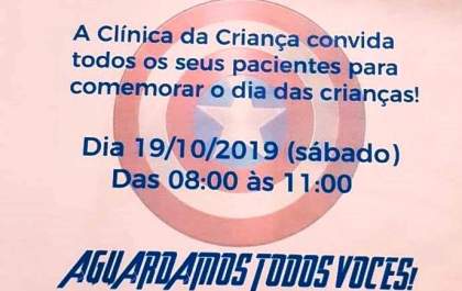 Sábado tem manhã cheia de brincadeiras na Clinica da Criança