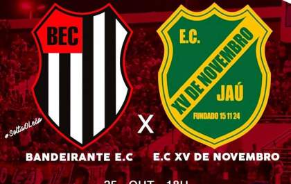 Bandeirante encara o XV de Jaú pela semifinal do Campeonato Paulista Sub-20 da Segunda Divisão