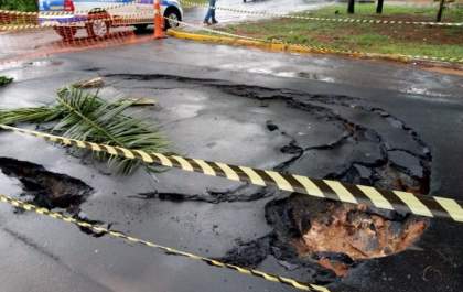 Obra continua e trecho da avenida dos Estados permanece interditado