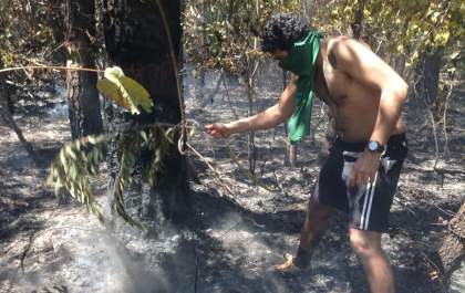 Corredores ajudam controlar incêndio na Cascalheira em Três Lagoas