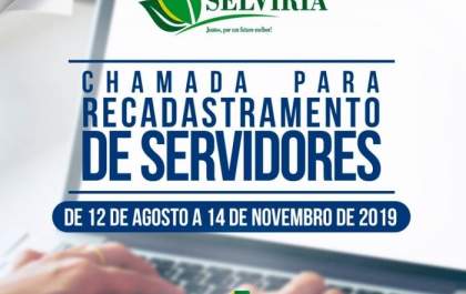 Prazo para recadastramento de servidores públicos municipais de Selvíria se encerra em novembro