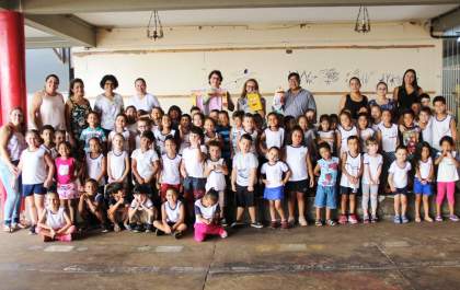 Crianças aprendem alimentação saudável de forma lúdica em Andradina