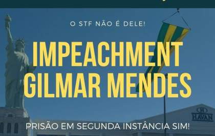 Araçatuba terá mobilização pelo impeachment de Gilmar Mendes