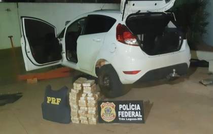 Motorista é preso com 35 Kg de pasta base de cocaína em veículo