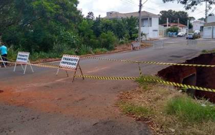 Ponte de acesso a residencial é interditada em Birigui