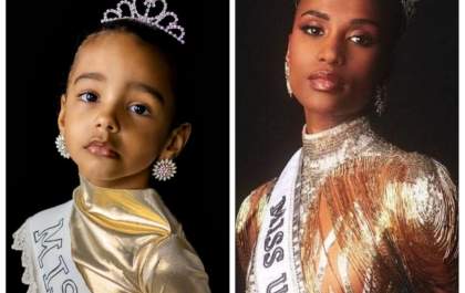 Representatividade: Criança faz ensaio fotográfico inspirado em Miss Universo