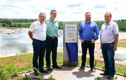 Governo de Andradina acompanha inauguração de nova estrutura da ETE Saudade