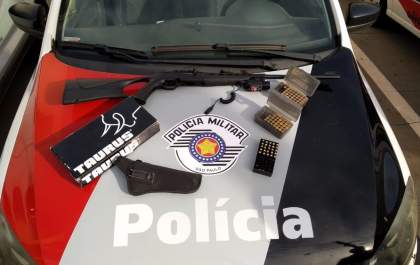 PM apreende armamento após tentativa de homicídio
