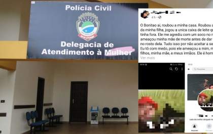 Homem agride ex-mulher e a ex-sogra e faz ameaças de morte