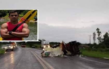 Bombeiro sai para atender ocorrência e morre em acidente entre viatura e carreta