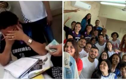 Alunos doam dinheiro da formatura para tratamento de filho de professora