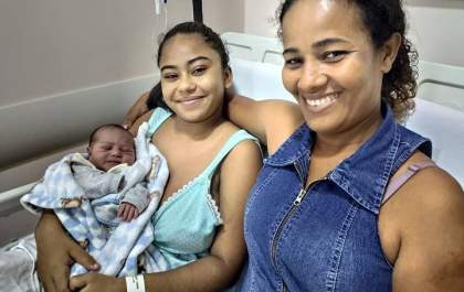 Miguel Henrique e o primeiro bebê nascido em 2020 em Três Lagoas