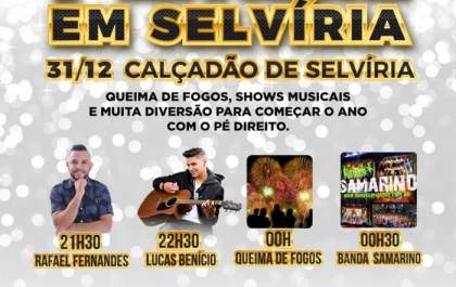 Pela primeira vez: Selvíria terá grande festa na virada do ano
