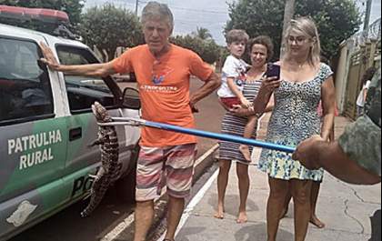 Lagarto apavora turistas estrangeiros em Castilho