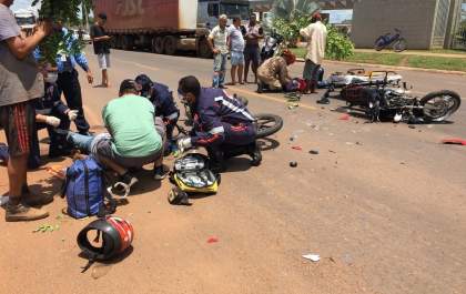 Batida frontal entre motos provoca a primeira morte no trânsito de Três Lagoas