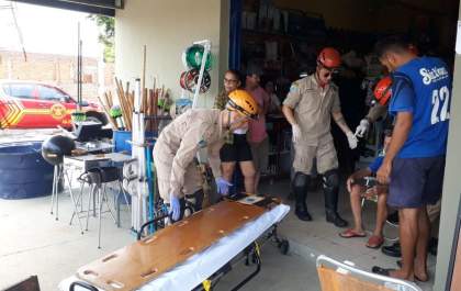 Idoso de 85 anos fica ferido em acidente na Egídio Thomé em Três Lagoas