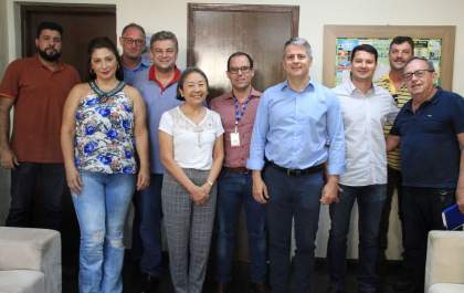 Tamiko recebe visita de gerentes da JBS e debatem projetos para Andradina