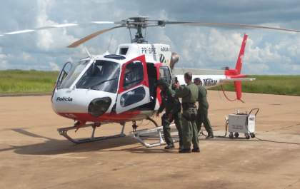 Helicóptero Águia transporta órgãos captados de menino de 11 anos