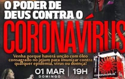 Igreja diz imunizar pessoas contra o coronavírus