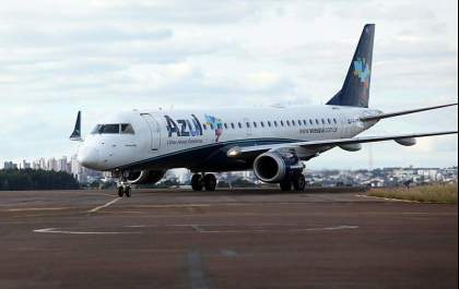 Azul Linhas Aéreas planeja operar com jatos em Araçatuba