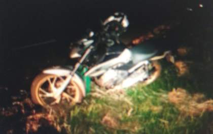 Estudante fica ferido ao cair com moto no Guatambu, em Birigui