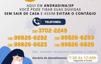 Governo de Andradina cria “Disk Corona” para tirar dúvidas da população