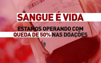Doações de sangue estão com déficit de 50% em Araçatuba