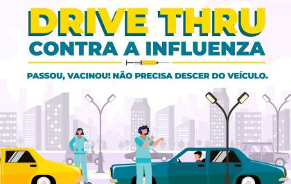 Vacinação contra Influenza será retomada em formato “drive thru” em TL