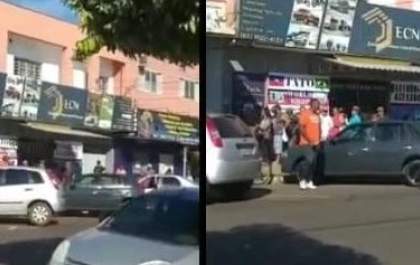 Internauta registra fila enorme em frente a uma Lotérica em Três Lagoas&nbsp;