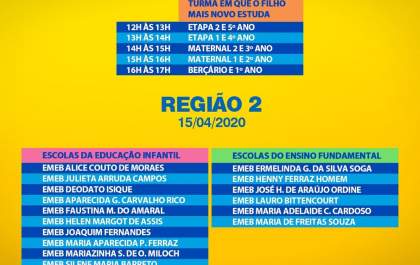 Nesta quarta-feira tem a 2ª etapa do programa Merenda no Lar