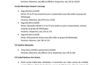 Com medidas de prevenção ao coronavírus, escolas de Selvíria se adequam para manter atividades escolares
