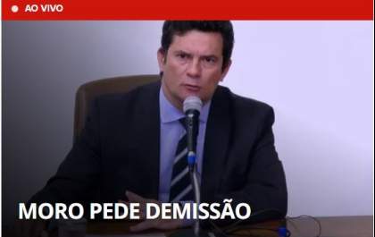 Urgente:Moro confirma saída do Ministério da Justiça
