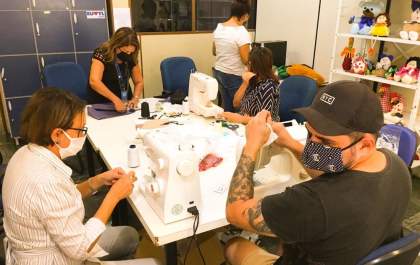 Diretoria de Cultura confecciona 3.500 máscaras para Hospital Auxiliadora e APAE