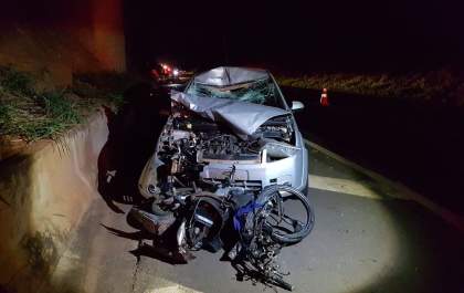 Estudante morre após bater Biz em carro no Guatambu