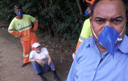 Idoso é resgatado após cair durante caminhada na Pompeu