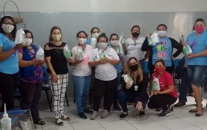 Profissionais da Saúde de Andradina recebem 4 mil máscaras e álcool em gel