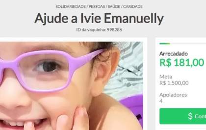 Ivie Emanuelly precisa da nossa ajuda. Acesse agora a Vakinha Virtual e ajude