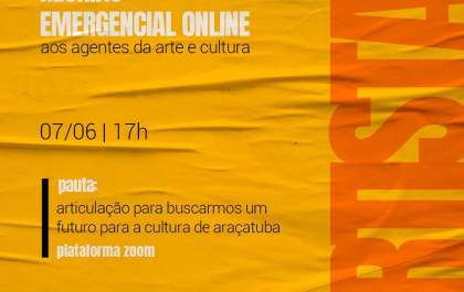 Artistas de Araçatuba organizam reunião emergencial on-line neste domingo