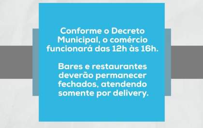Comércio de Penápolis passa a funcionar das 12h às 16h