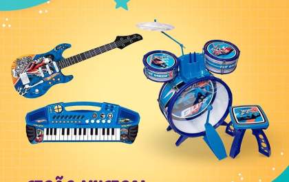Bandinha musical da Hot Wheels, um brinquedo capaz de estimular o desenvolvimento intelectual dos pequenos