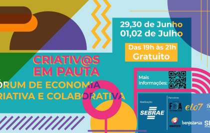 Fórum de Economia Criativa e Colaborativa será na próxima semana