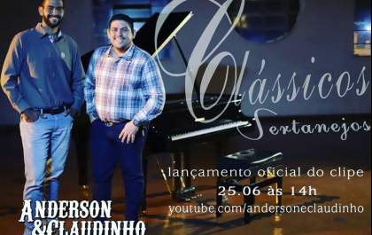 Amanha (25), lançamento do novo clipe de Anderson Mattos e Claudinho Sanfoneiro