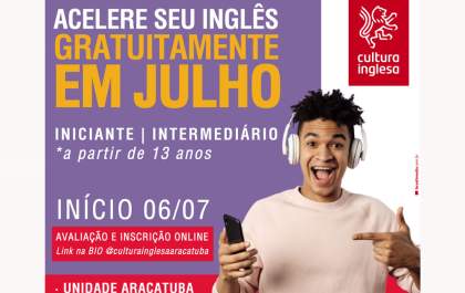 Cadastre-se e estude inglês de graça em julho, sem sair de casa!