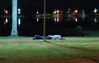 Encontrado caído na Lagoa Maior, homem diz que estava descansando