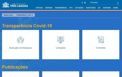 Prefeitura de Três Lagoas cria página para monstrar ações de enfretamento a Covid-19
