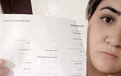 Mulher tem nome na lista de suspeitos de Covid 19 sem nunca ter feito consultas ou exames