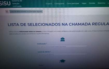 Matrícula dos aprovados na primeira chamada do Sisu começa hoje