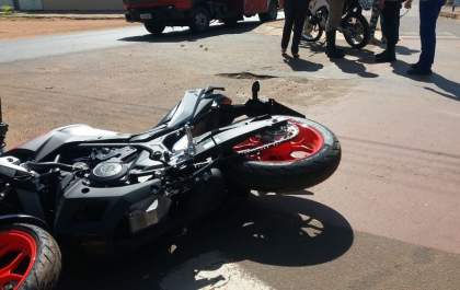 Acidente deixa motociclista ferido em Três Lagoas